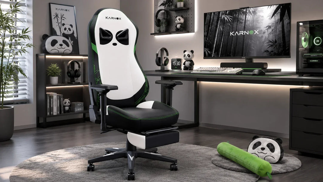 黒×白のパンダデザインが映える、KARNOX Panda Edition登場｜遊び心のあるブラックゲーミングチェア